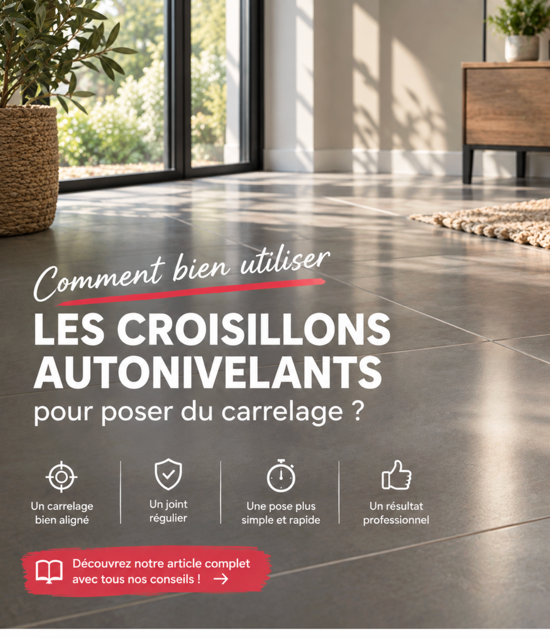 Bien utiliser les croisillons autonivelants : conseils et erreurs à éviter
