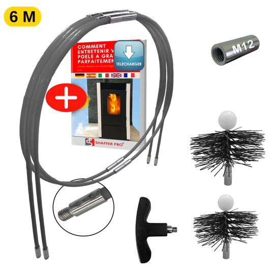 Kit de Ramonage - 6 mètres - Poêles Pellets et Granulés - Shaffer Pro