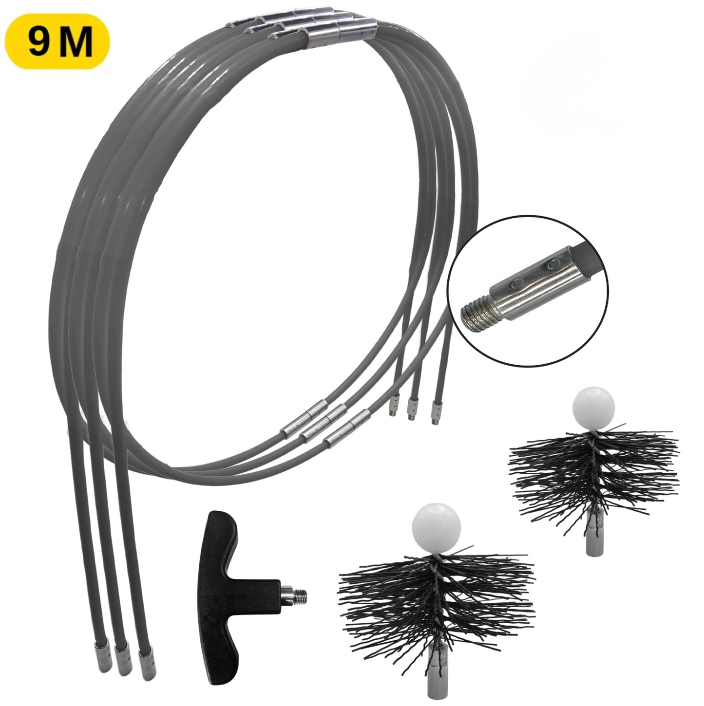 Kit Ramonage 9m – Hérisson 120 & 150mm – Poêle à Bois, Insert & Pellets | Shaffer Pro