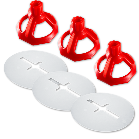 Kit 200 Rondelles de protection + 200 Cadrans pour système de nivelage carrelage – Compatible croisillons autonivelants – SHAFFER PRO