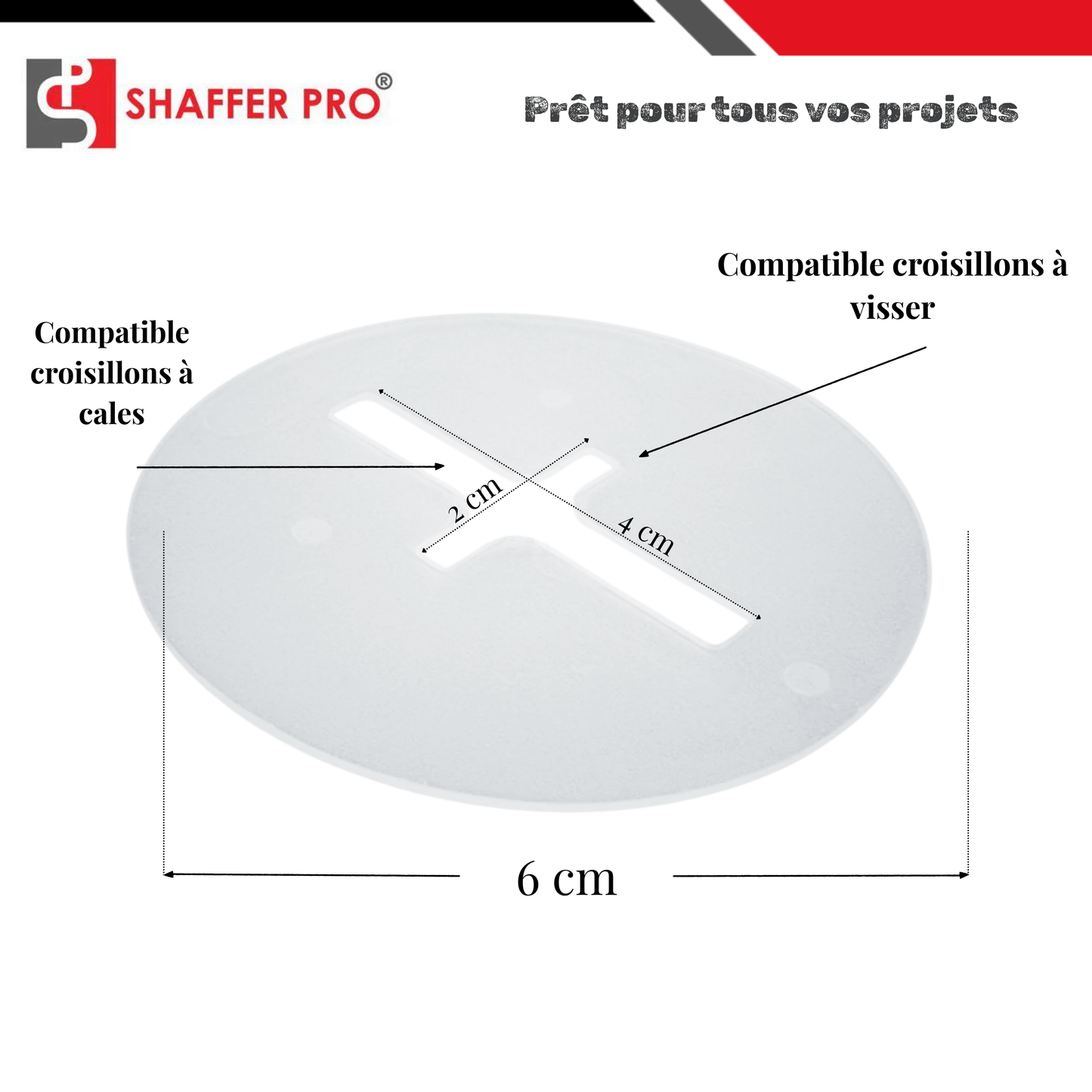 Kit 200 Rondelles de protection + 200 Cadrans pour système de nivelage carrelage – Compatible croisillons autonivelants – SHAFFER PRO