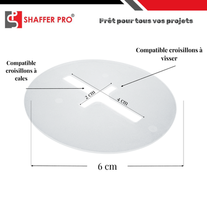 Kit 200 Rondelles de protection + 200 Cadrans pour système de nivelage carrelage – Compatible croisillons autonivelants – SHAFFER PRO