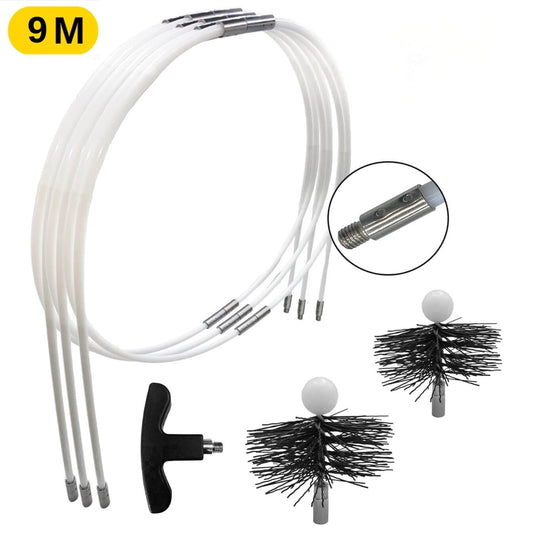 KIT DE RAMONAGE - 9 mètres - Brosses de ramonages diamétres 120 et 150 MM - Poêles à bois et pellets - SHAFFER PRO - Shaffer Pro