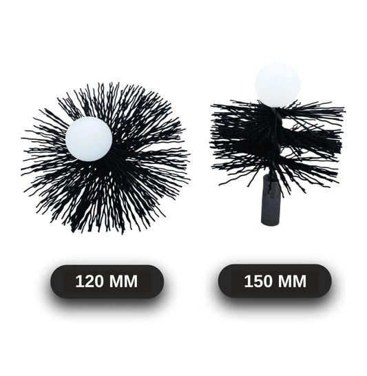 Kit de ramonage - poêles à bois et pellets - 6 métres - Lot de 2 brosse de ramonage 120 mm et 150 mm - SHAFFER PRO - Shaffer Pro