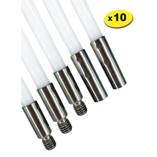 Lot de 11 cannes de ramonage - 6 mètres - Poêles Pellets et Granulés - Shaffer Pro